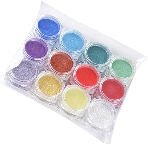 12 бои мика во прав епоксидна смола боја бисер пигмент природна мирална прашок мода со убаво