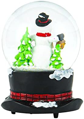Стаклени снежни глобуси со снегулки што танцуваат вода снежни глобуси, музичка кутија Декоративни украси