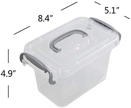Вабаба 1.5 Л Мини Јасна Пластична Кутија За Складирање, 6-Пакет