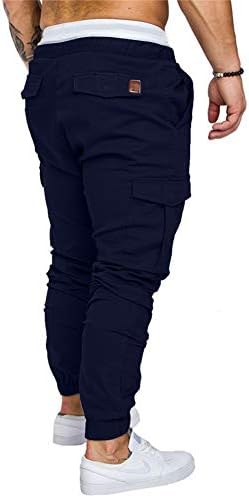 Менс модни џогери Спортски панталони - памучни панталони панталони панталони со панталони со долги панталони
