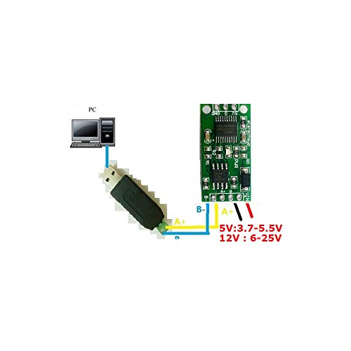 Tidecent RS485 TTL DS18B20 Сензор за температура Modbus RTU Програмибилен сериски порта за далечински управувач за стекнување модул за Arduino