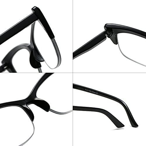 Bevi Сина Светлина Блокирање Очила За Читање Со Пролет Шарки Лупа Анти Очила Вирус За Мажи &Засилувач; Жените