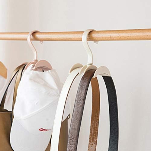 Кабилок ротирачки чанти за закачалка за закачалки за чанти Организатор за обложување на вратоврски шал чевли торба облека висина држач за решетката беж