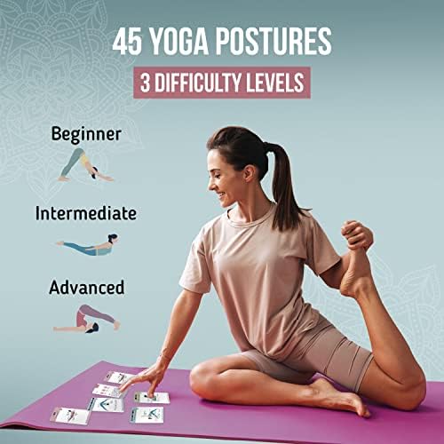 Мерка јога позираат флеш картички: вашите крајни додатоци за јога за почетници на мајстори, палуба од 50 јога картички за мажи, жени и деца;