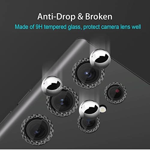 [5 персонални компјутери] Компатибилен со заштитник на ултра камера Samsung Galaxy S22, заштитник на леќи со ултра камера 5G S22 со јасен заштитено