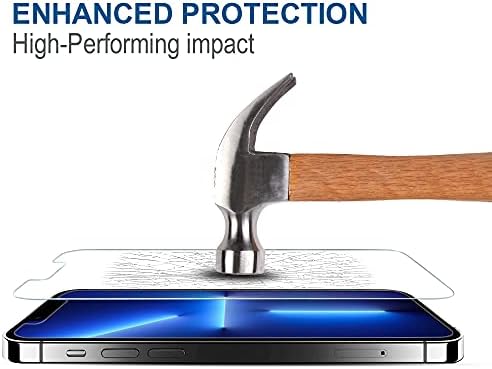 Заштитник на екранот ARAE компатибилен со iPhone 13 Pro Max / 14 Plus, HD Temered Glass Anti Gratch Work со повеќето куќи, 6,7 инчи, 3