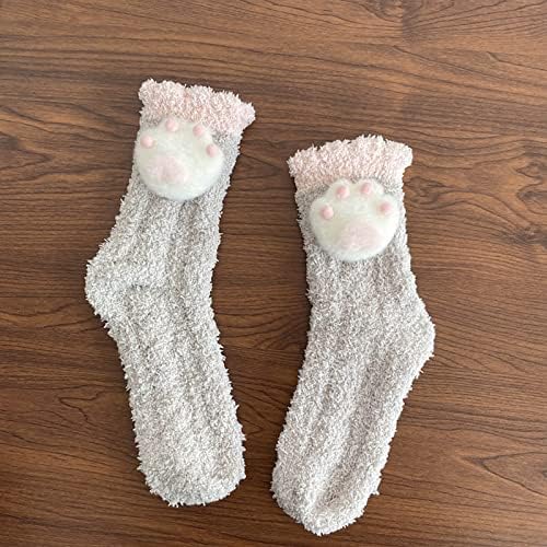 Miashui нема шоу чорапи жени жени зимски кукли чорапи есен зимска средна цевка чорапи корални руно работи за 6 годишно девојче