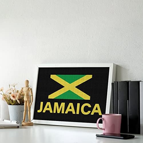 Јамајка знаме плоштад дијамантски комплети за сликарство за возрасни со целосна вежба за уметност за украси за домашни wallидови