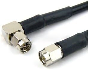 25 стапала SMA машко до SMA машки десен агол времиња микробранови LMR240 Ultraflex антена 50 ом кабел собрани со прилагодена кабелска врска