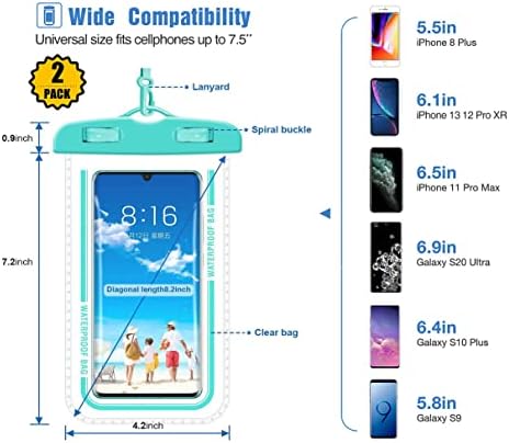 Nothers Јасно Универзална Водоотпорна Торбичка За Мобилни Телефони, Телефонска Сува Торба, Јаже, iPhone 13 12 Pro 11 Pro Max XS XR X