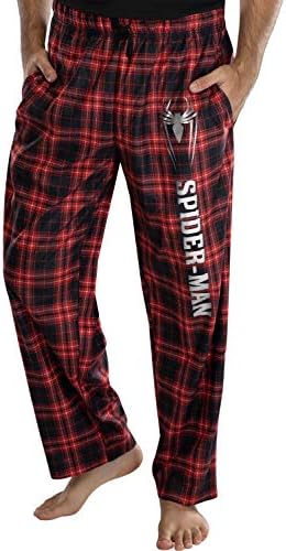 Марвел Стрипови Машки Спајдермен Лого Карирани Дневни Панталони Облека За Спиење Пижами Панталони