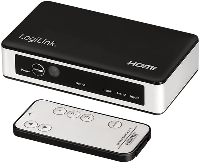 LogiLink HD0044-HDMI Прекинувач, 3x1 Порта, 4K/60 Hz
