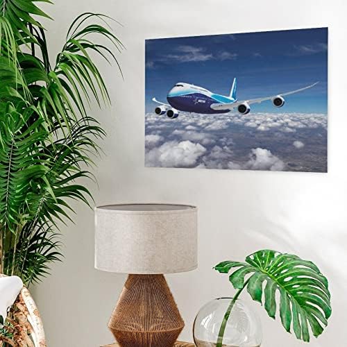 Постери и отпечатоци Боинг 747 Комерцијален авион wallидно сликарство за дневна соба wallидни уметнички слики платно wallид декор дома украс