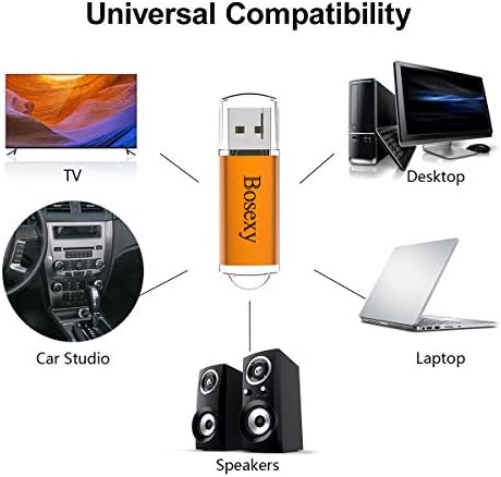 USB Флеш Диск 10Pack, Bosexy 32gb Меморија Стап Pendrives Со Капа Led Индикатор Повеќебојни