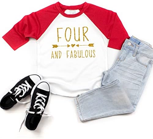 Bump and Beyond Designs Девојка од четврти роденденска кошула четири и прекрасна кошула