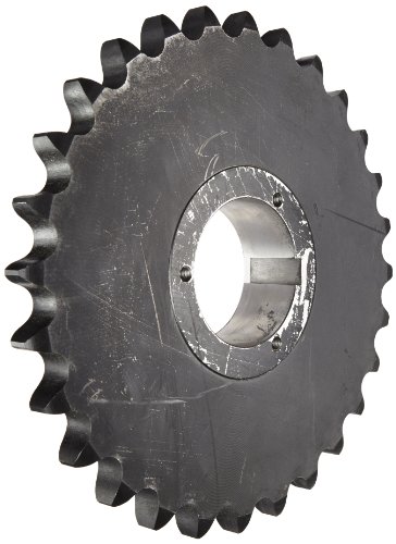 Tsubaki 120Q12 Sprocket на ролери, единечна влакно, дизајн на сплит, потребно е Q за заби, 12 заби, #120 ANSI No., 1-1/2 Терен