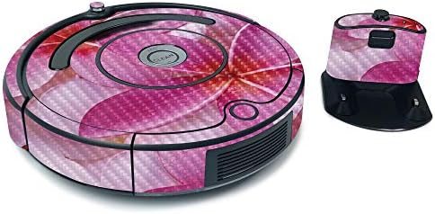Моќни кожи Mightyskins јаглеродни влакна кожа за iRobot Roomba 675 Max Coverage - Цвеќиња | Заштитна, издржлива завршница на јаглеродни