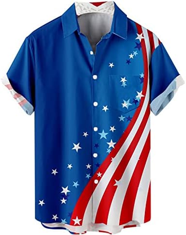 Bmisegm летни кошули за пливање за мажи модерни модерни независности Денот на знамето 3Д дигитално печатење персонализирана мода надолу t t t t