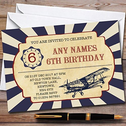 Гроздобер Воздухопловни Сили Авион Покани За Роденденска Забава За Деца