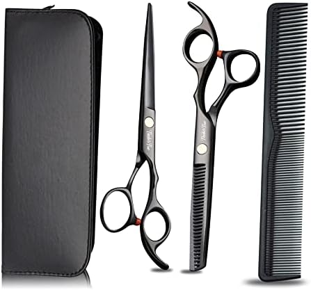 Професионална фризерска ножици 3 пакувања поставени ножици за сечење коса поставени 6 инчи со торба за складирање