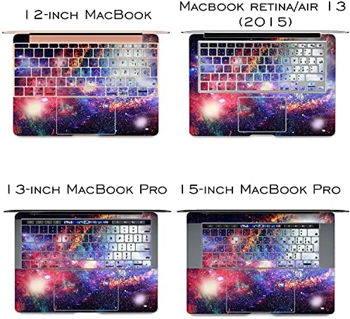 Lex Altern Vinyl Skin компатибилен со MacBook Air 13 Inch Mac Pro 16 Retina 15 12 2020 2019 2018 Galaxy Past Purple Space Constellation