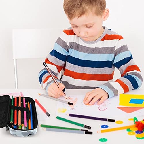 Случај за пенкало за црни птици за деца, Организатор на кутии за торбички во канцелариски училишта, преносна торба за моливи 7.5x3x1.5in