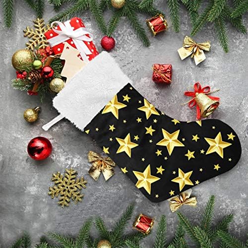 Божиќна златна starвезда Пимилагу Божиќни чорапи 1 пакет 17,7 , виси чорапи за Божиќна декорација