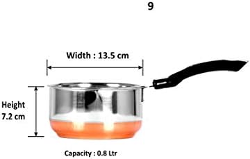 Сумет Нерѓосувачки Челик Бакар Дното Тенџере/Садови/Контејнер Со Рачка-0,8 Литри