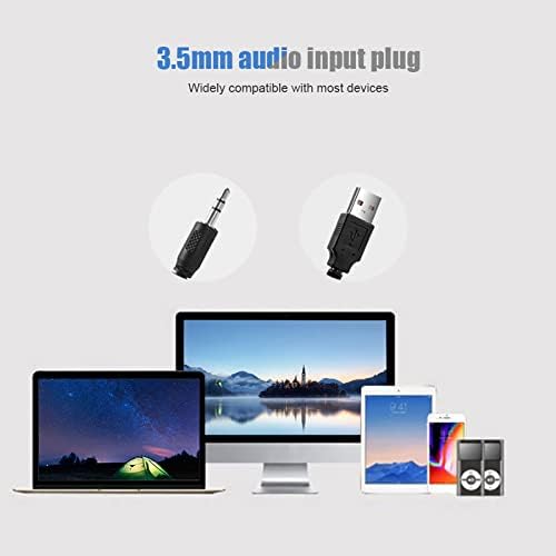 PLAPLAAOO USB Жичен Стерео Звучна Лента, Музички Плеер Бас Опкружувачки Звук Кутија, 3.5 мм Влез Звучна Лента, Професионални Компјутерски