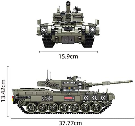 Lingxuinfo 1747pcs ww2 SWAT Germany Panther Tank Guands Building Burks Blacks, градежен блок на вооружени резервоари, Колекционерски модел