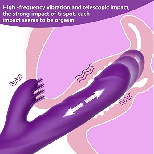 KL телескопски зајак вибратор на фрлање g место ротирачки дилдо со јазик што лиже клиторичен стимулатор вагина брадавици стимулација секс играчки за жени возрасни ?
