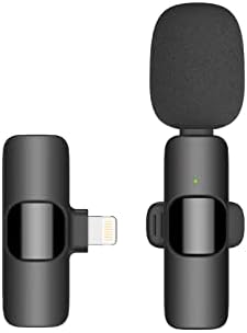 Безжичен лавалиер микрофон за iPhone iPad, Lapel Clip-On MIC за телефонско снимање на видео, TikTok, YouTube, LiveStream, Vlog