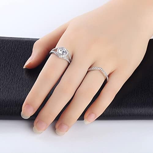 2023 Нови додатоци за ангажман сет дама цирконија моден прстен креативен прстен прстен прстени аниме двојки прстени
