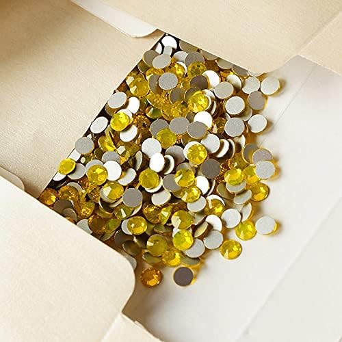 Rhinestones Citrine Color Migure Size SS3 -SS34 сјај не хота фиксна маникир за нокти украси стаклени мониста - rhinestones & украси - -