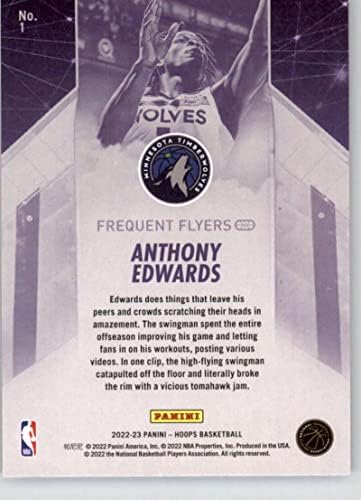 2022-23 ХОПС чести флаери 1 Ентони Едвардс Минесота Тимбервулвс НБА кошаркарска трговија картичка