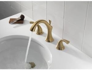Делта тапа Адисон широко распространета тапа за бања 3 дупки, бронзена тапа за бања, тапа за мијалник за бања, метално склопување на мозоци,