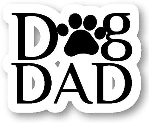 Печатено куче тато шепа - налепници за налепници за кучиња за налепници за прозорец со прозорец за налепници на винил браник 5 ''