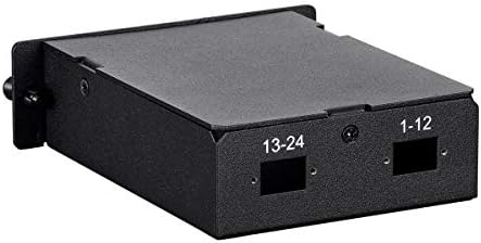 Monoprice 12-Port HD MPO касета LC Duplex 2MPO, лесен за инсталирање, употреба со празни панели