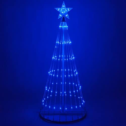 LED светло шоу новогодишно елка конус на отворено Божиќна двор декорација мулти црвена