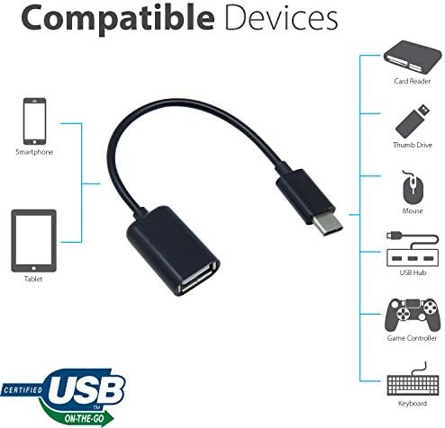 OTG USB-C 3.0 адаптер компатибилен со вашиот Google Chromebook за брзи, верификувани, мулти-употреба функции како што се тастатура, палецот,