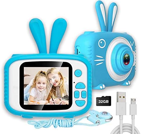 Детска дигитална камера, детски рекордер за видео камера со шок -отпорни камери HD 8 мега пиксели 2 инчи IPS екран деца мини камера со