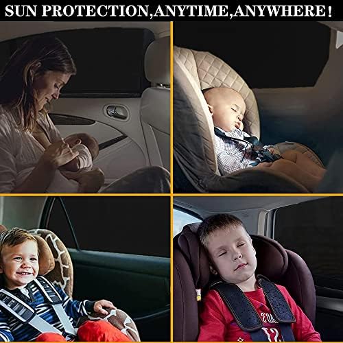 Омигао -автомобил Страна од прозорецот Сонце - Универзална магнетна завеса за автомобили за бебе и деца со заштита од Сонце УВ, намалување