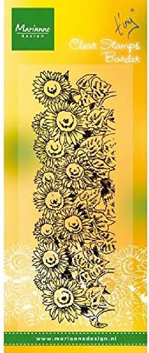 Clear-sunflowers на Маријана Дизајн Манки, јасен печат, 13.9x4.7x0,3 см, транспарентен