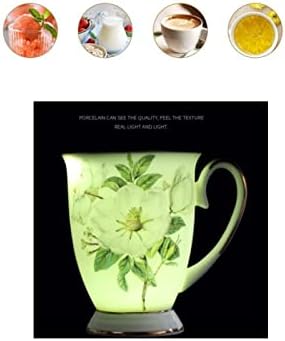 Чаша чаша сет од слонова коска порцелан Елегантна чаша за кафе, чајни комплети за возрасни порцелански чај постави керамички чајни комплети