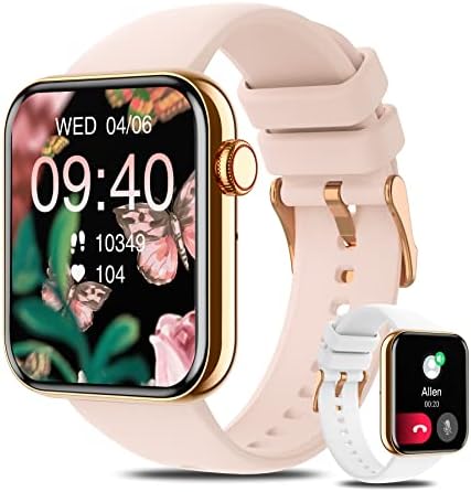 Betatree Smart Watch за iPhone Android, Паметни Часовници За Жени, 1.85 Водоотпорен Фитнес Тракер Со Аи Гласовна Контрола На Отчукувањата