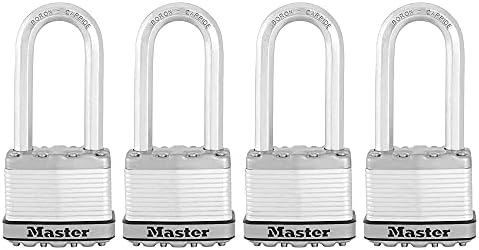 Master Lock M5xtlj Magnum тешка тастатура на отворено со клуч, 2 пакувања со клучеви, сребро