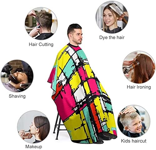 Уметност Боја Графити Бербер Кејп Професионална Коса Сечење Престилка Фризер Кејп Барбер Додатоци За Мажи Жени