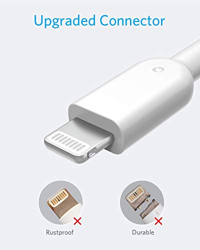 ANKER Powerline II Молња Кабел, [6ft MFi Сертифициран] USB Полнење/Синхронизација Молња Кабел Компатибилен со iPhone SE 11 11 Pro