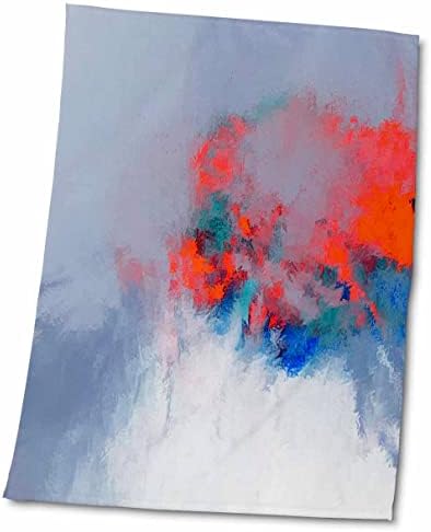 3drose Флорен модерен апстракт - Црвен и сино мраз се топи - крпи