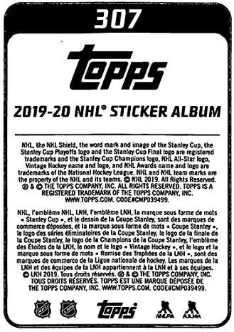 2019-20 Топс НХЛ налепници #307 Newујорк Островци Фолија Newујорк Островци NHL хокеј мини налепници за тргување со картички